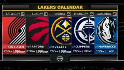 过去五场1胜4负！湖人未来五战对手：开拓者、龙、掘金、船、侠